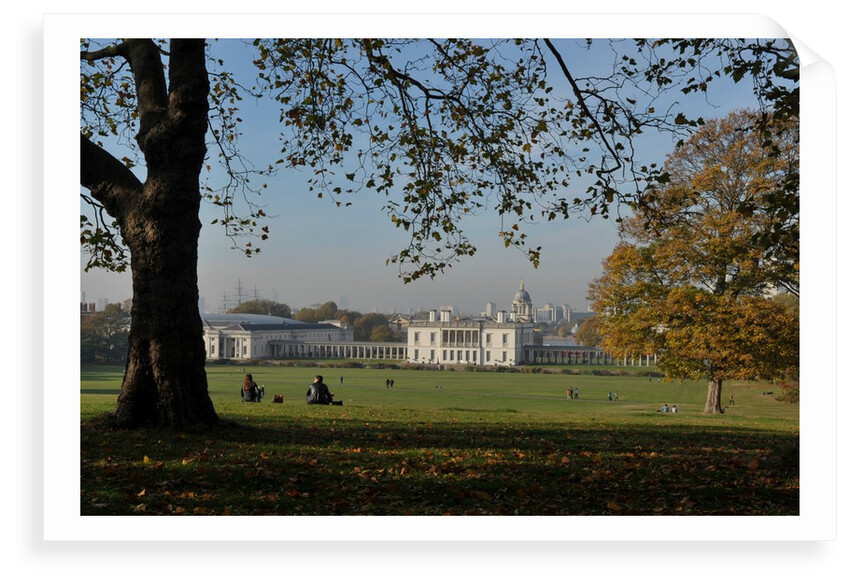 Autumnal image of the Queens House in Greenwich including views from in the park by National Maritime Museum