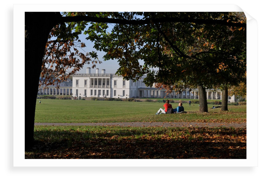 Autumnal image of the Queens House in Greenwich including views from in the park by National Maritime Museum