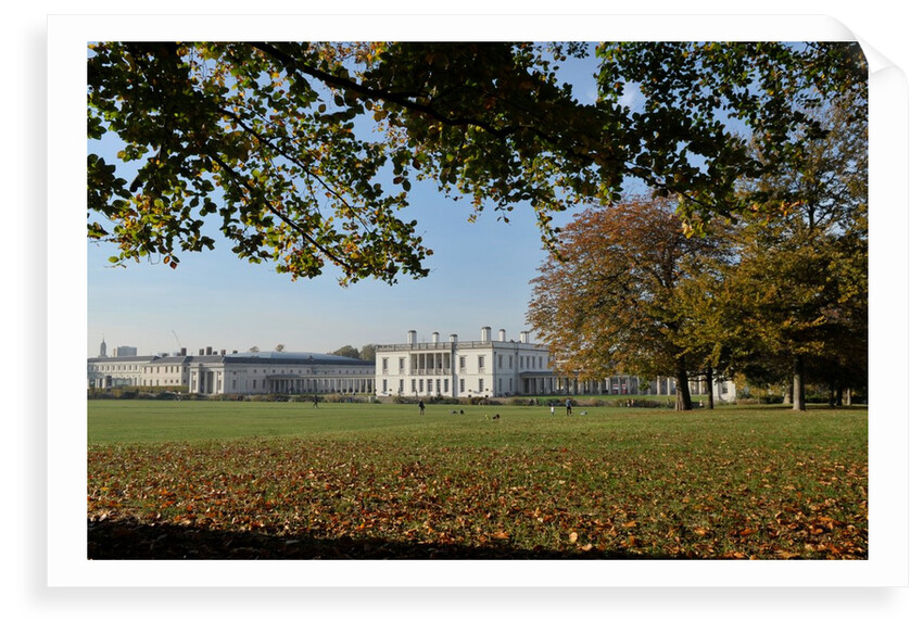 Autumnal image of the Queens House in Greenwich including views from in the park. by National Maritime Museum