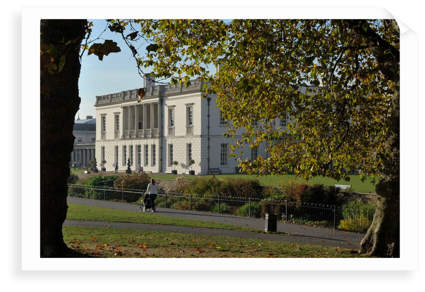 Autumnal image of the Queens House in Greenwich including views from in the park. by National Maritime Museum