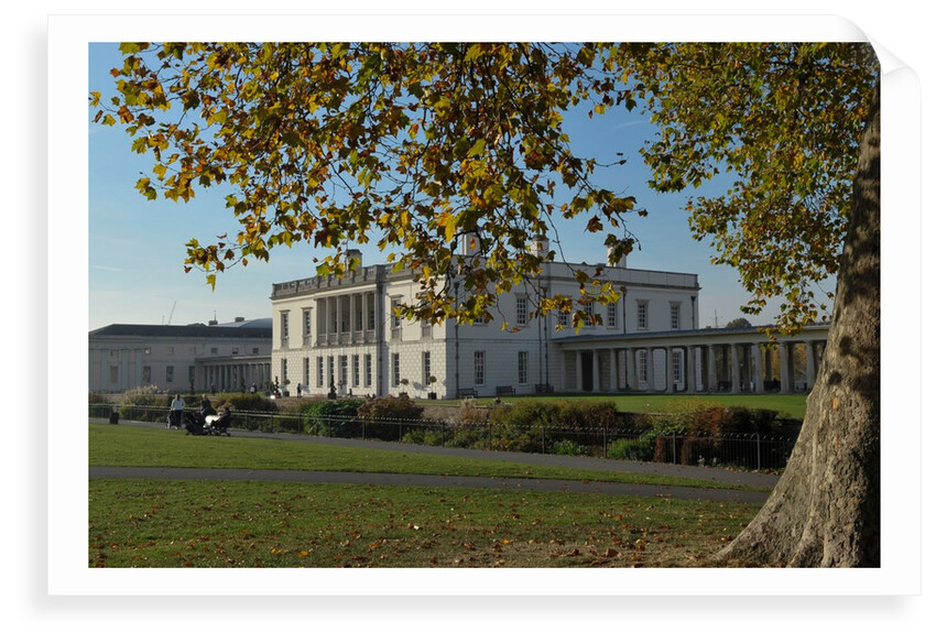 Autumnal image of the Queens House in Greenwich including views from in the park by National Maritime Museum