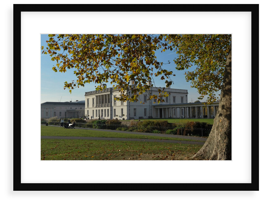 Autumnal image of the Queens House in Greenwich including views from in the park by National Maritime Museum