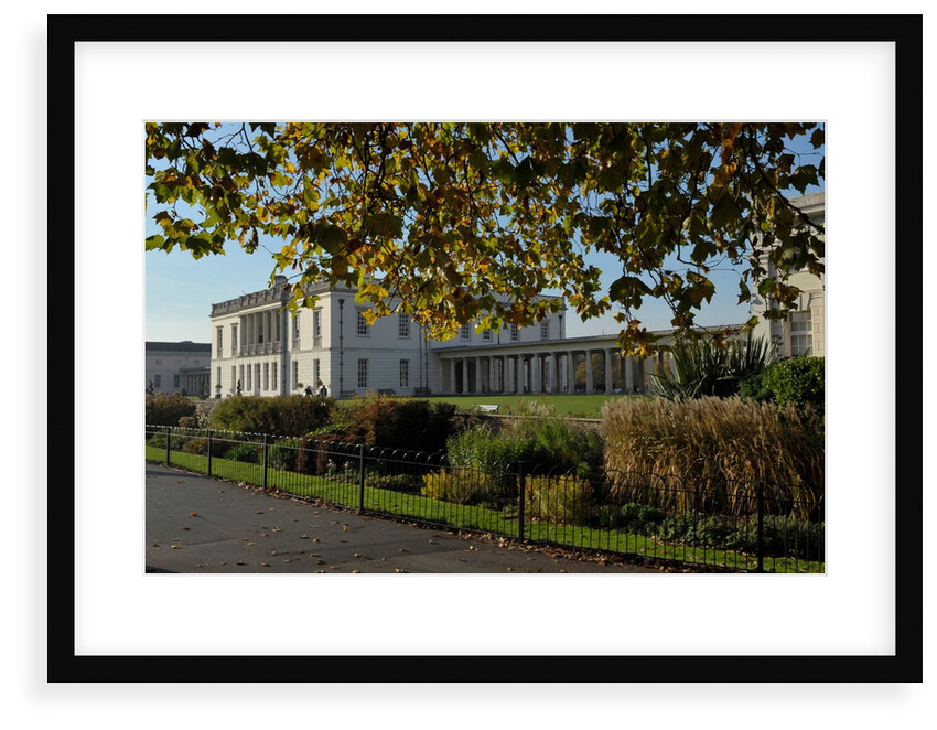 Autumnal image of the Queens House in Greenwich including views from in the park by National Maritime Museum