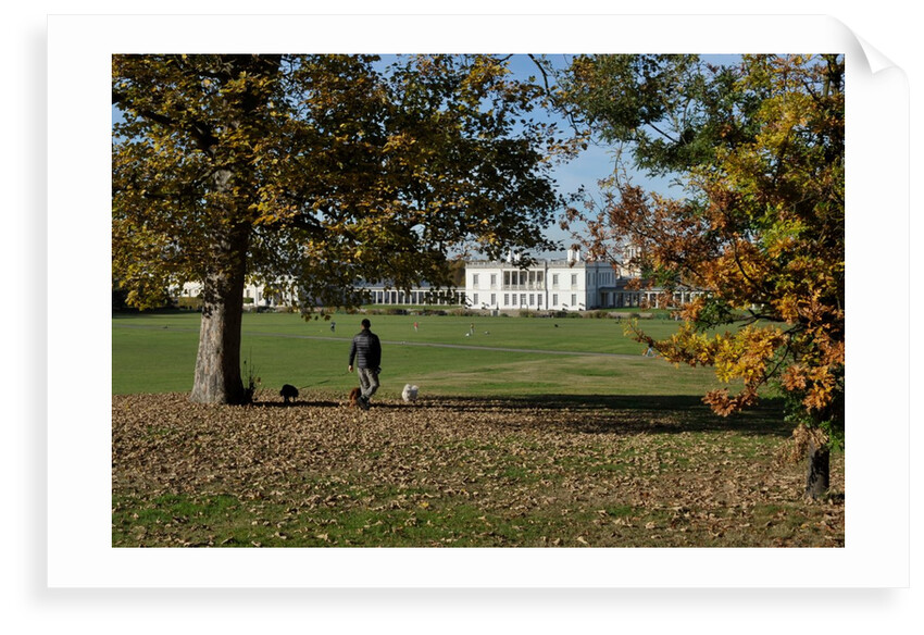 Autumnal image of the Queens House in Greenwich including views in the park. by National Maritime Museum