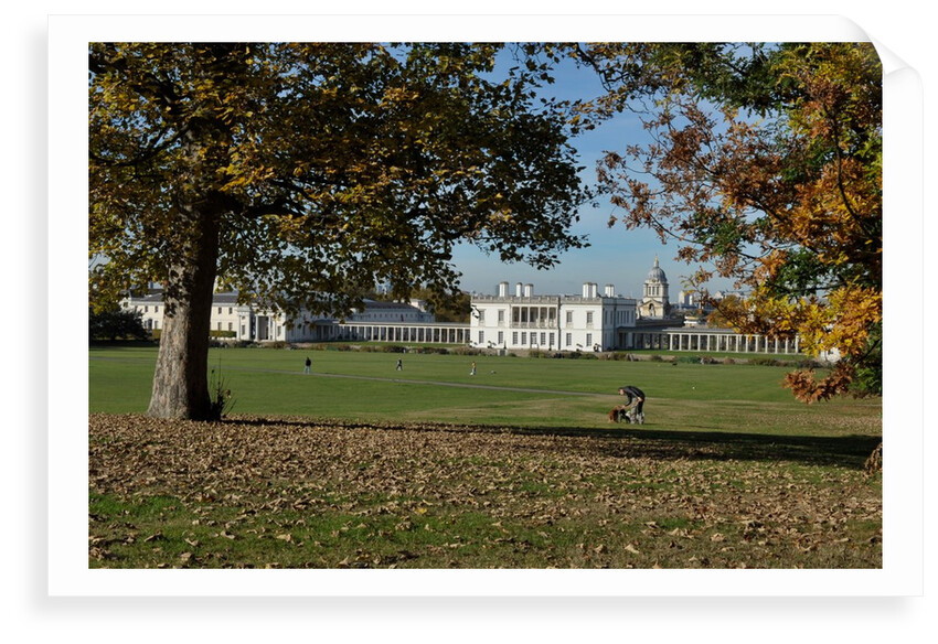 Autumnal image of the Queens House in Greenwich including views in the park. by National Maritime Museum
