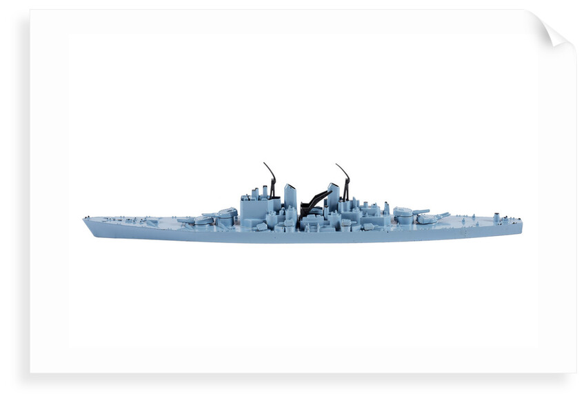 Waterline model of HMS 'Vanguard' (1944) by Tri-ang; Minic Limited