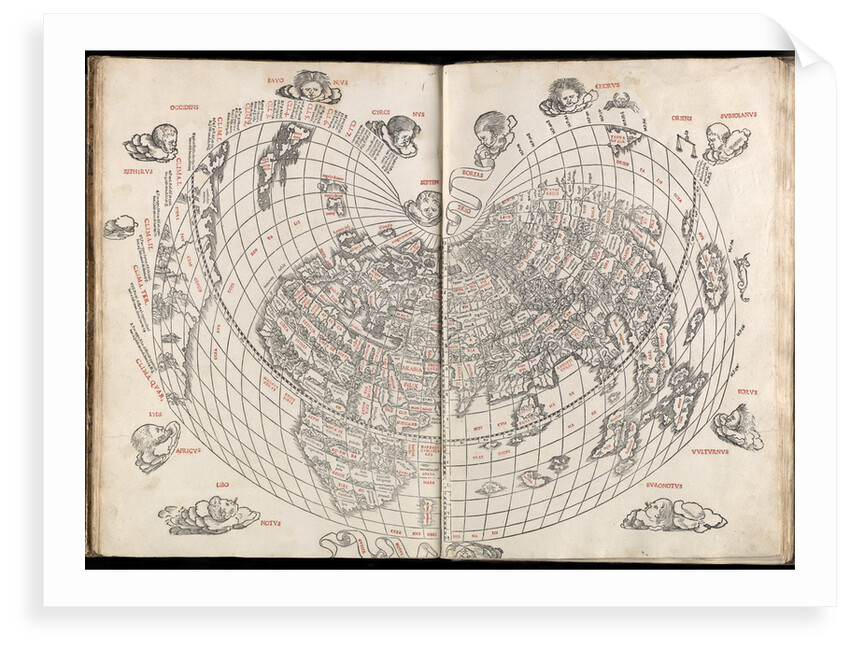 Claudii Ptholemaei Alexandrini liber geographiae cum tabulis et universali figura et cum additione locorum quae a recentioribus reperta sunt diligenti cura emendatus et impressus by Claudius Ptolemy