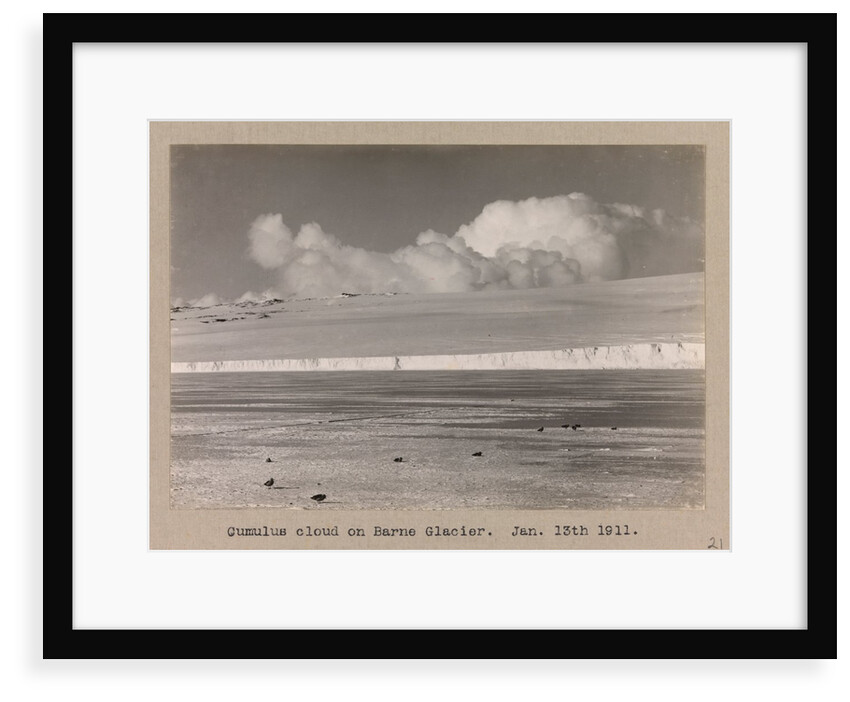 Cumulus clouds over the Barne Glacier by Herbert George Ponting
