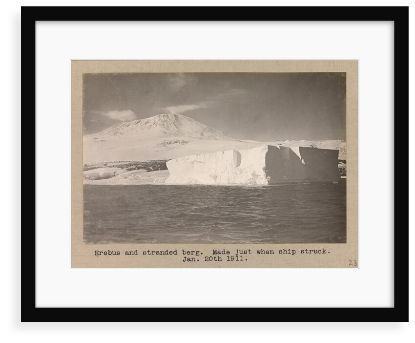 Erebus and stranded berg. Made just when ship struck. by Herbert George Ponting