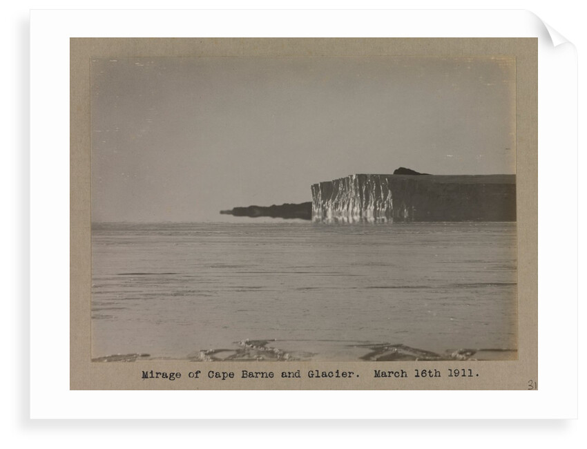 Mirage of Cape Barne and Glacier by Herbert George Ponting