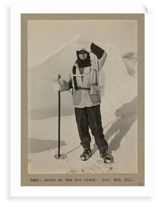 Captain Scott at the ice crack by Herbert George Ponting