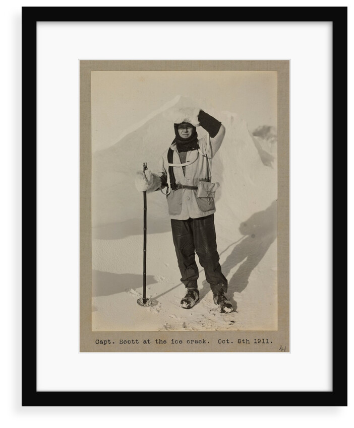 Captain Scott at the ice crack by Herbert George Ponting