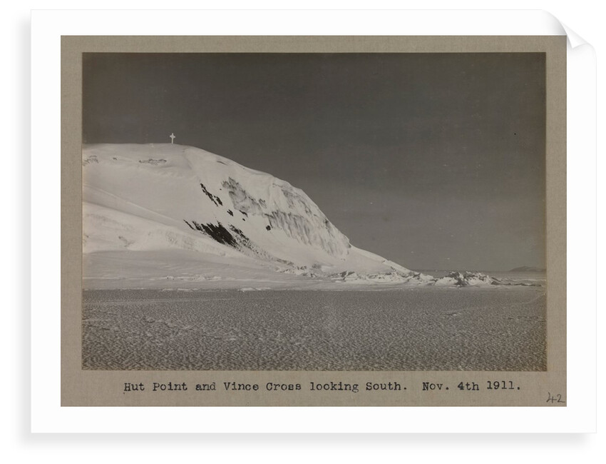 Hut Point and Vince Cross looking south by Herbert George Ponting