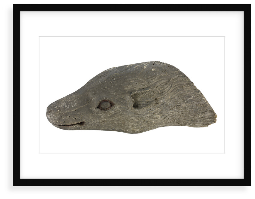 Figurehead depicting the head of a polar bear from the Arctic exploration vessel HMS 'Resolute' by Unknown