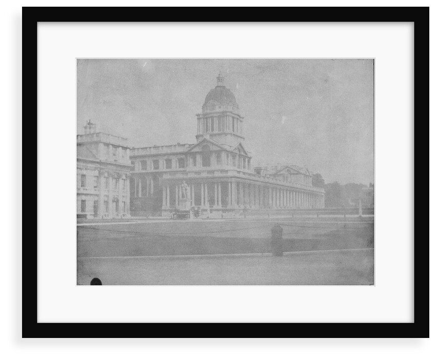 View towards the Greenwich Hospital Chapel and Queen Mary Court buildings. Inversed digital file to create b&w positive. by William Henry Fox Talbot; Calvert Richard Jones