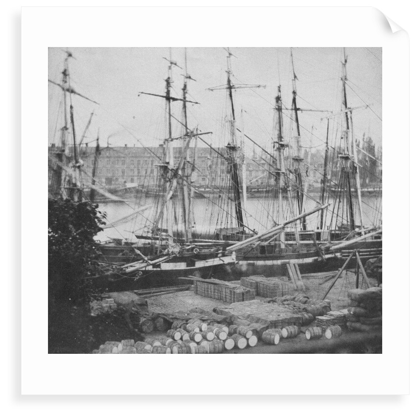 Looking across the Seine at Rouen. Inversed digital file to create b&w positive by William Henry Fox Talbot