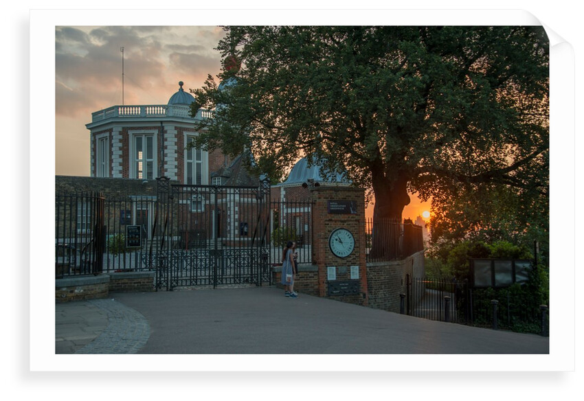 Sunset at the Royal Observatory Greenwich towards courtyard & Flamsteed House by National Maritime Museum