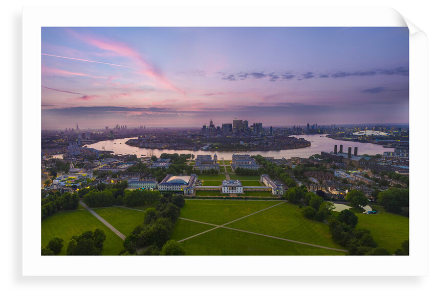 UAV drone photography: panorama of Greenwich by National Maritime Museum