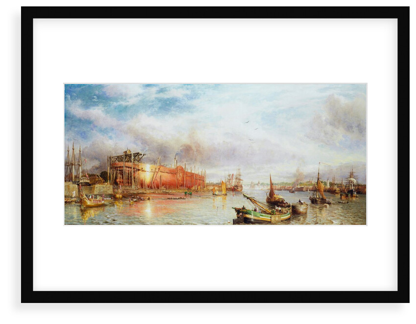 Building the 'Great Leviathan' (the 'Great Eastern') by William Parrott