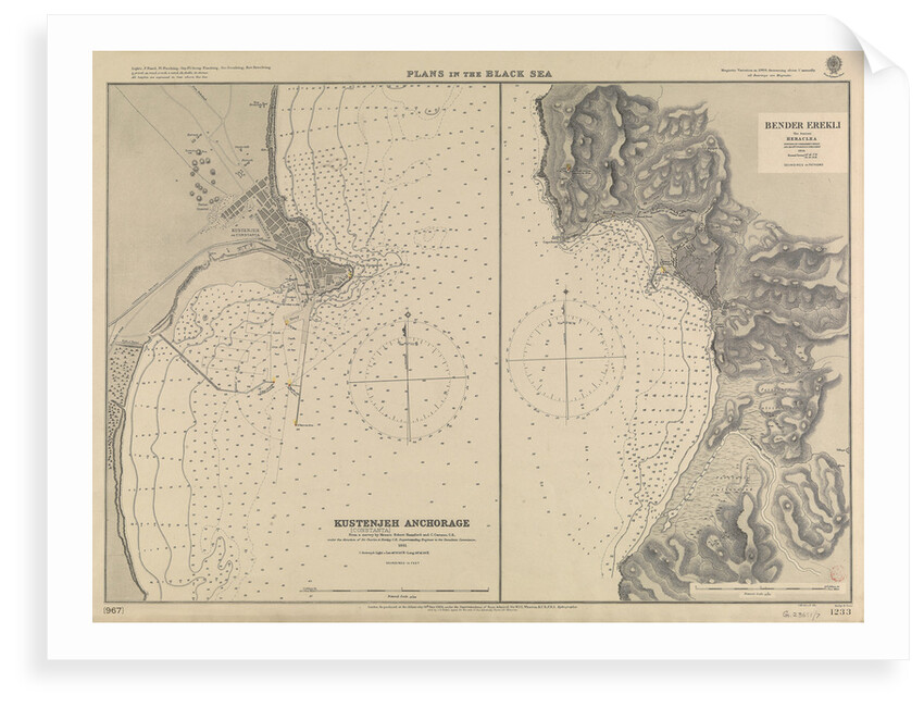Plans in the Black Sea by British Admiralty; Malby & Sons; Sir C.A. Hartley CE; Vice-Admiral Thomas A.B. Spratt