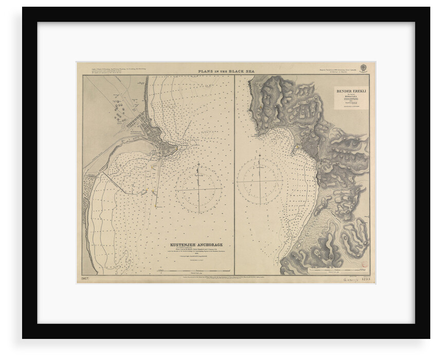 Plans in the Black Sea by British Admiralty; Malby & Sons; Sir C.A. Hartley CE; Vice-Admiral Thomas A.B. Spratt