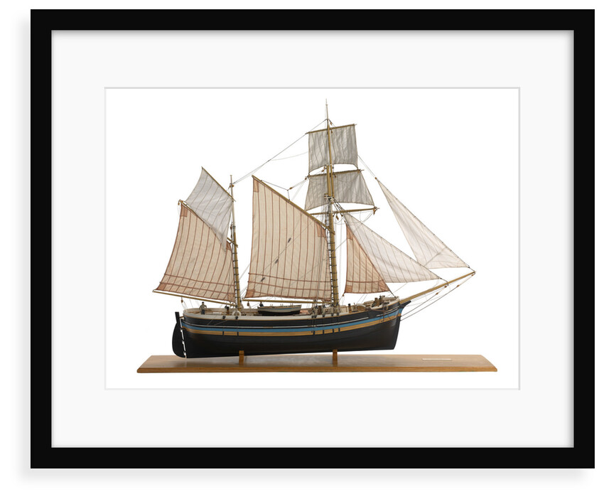Model of East coast Billyboy ‘Blue Jacket' Built in 1860. Starboard broadside by Alistair Brown