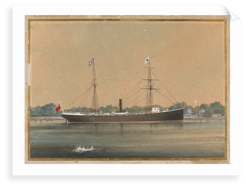 Promise screw steam vessel, Kokura flag by Unknown