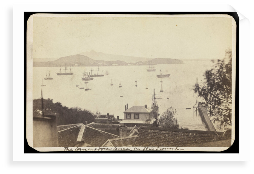Plate 10: 'The Commodores home in foreground – Auckland New Zealand' by Unknown