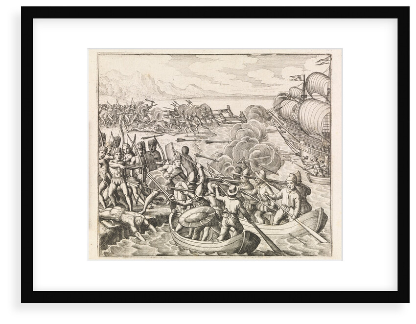 Americus Vespucci's first voyage. The Island of Iti by Johann Theodor de Bry
