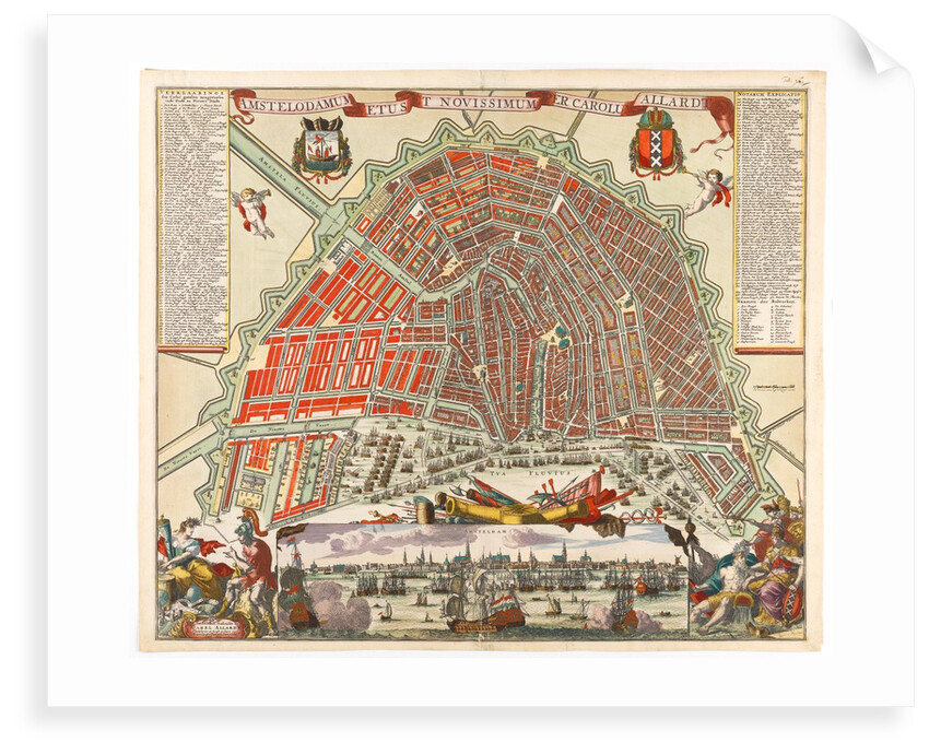 Map of Amsterdam with inset view by Carel Allardt