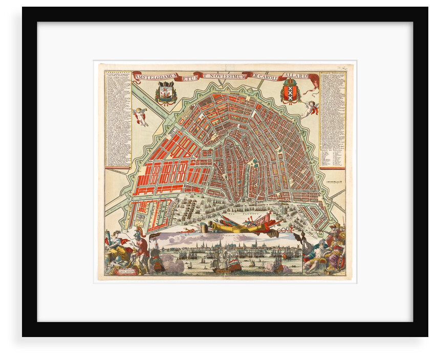 Map of Amsterdam with inset view by Carel Allardt