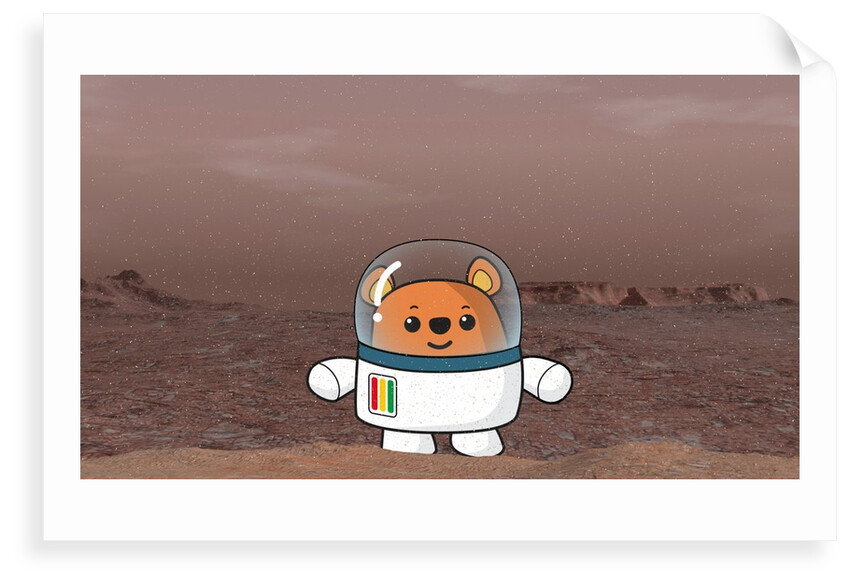 Space Ted on dusty Mars by Anonymous