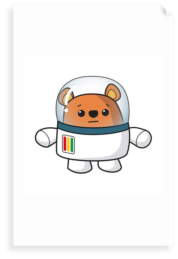 Space Ted in his space suit feeling unsure by Anonymous