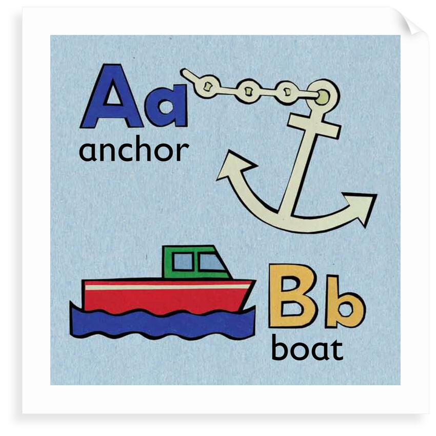 Anchor and boat children graphic by Anonymous