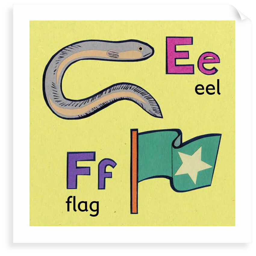 Eel and flag children graphic by Anonymous