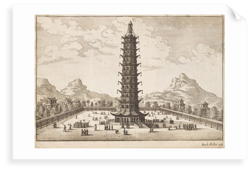 The Empire of China & Japan - the Porcelain Pagoda (Da Bao'en Si), at Nanjing by Thomas Pennant