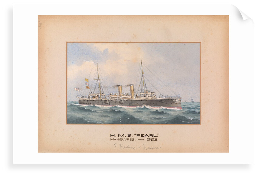 HMS Pearl Manoeuvres - 1893 by Unknown