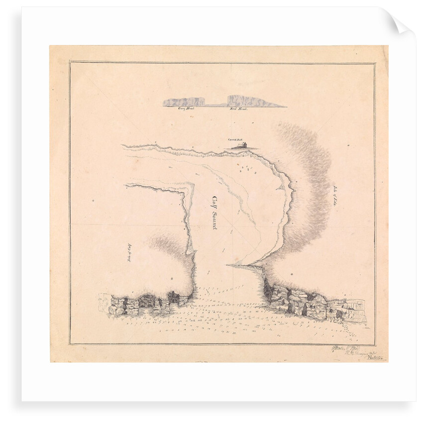 Chart of Calf Sound, Orkney by Midshipman Horatio Nelson Head