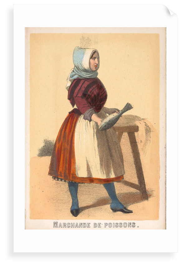Souvenirs de Boulogne Sur Mer Book - Marchande de Poissons by Unknown