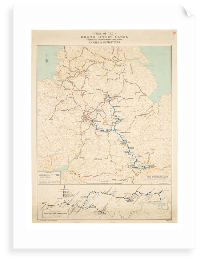 Map of the Grand Union Canal by Grand Union Canal Co