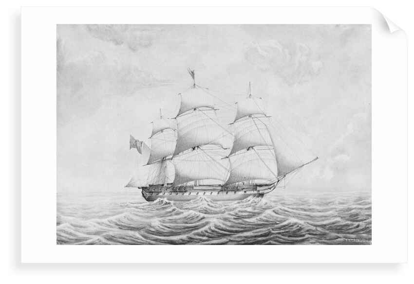 HMS 'Stag' (1830) by T.P. Coode