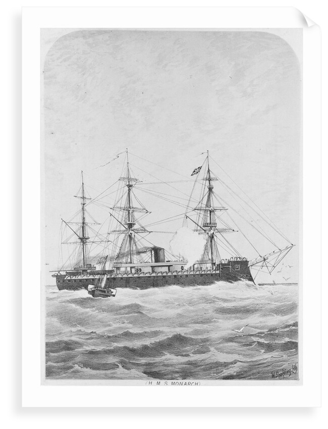 HMS 'Monarch' (1868) under way by W. Spalding