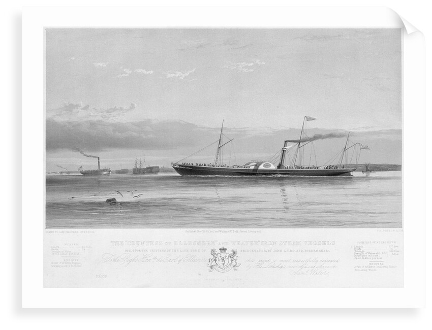 The 'Countess of Ellesmere' and 'Weaver' iron steam vessels by Samuel Walters