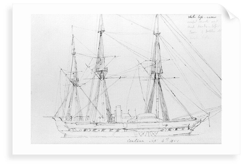 Sketch of the Centaur, Sep 4th 1851 by Robert Strickland Thomas
