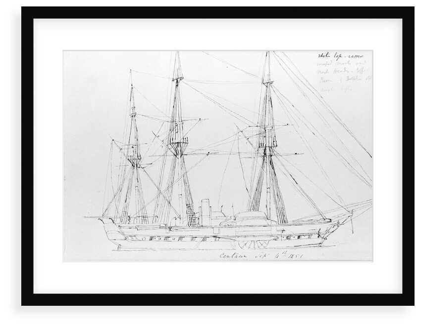 Sketch of the Centaur, Sep 4th 1851 by Robert Strickland Thomas