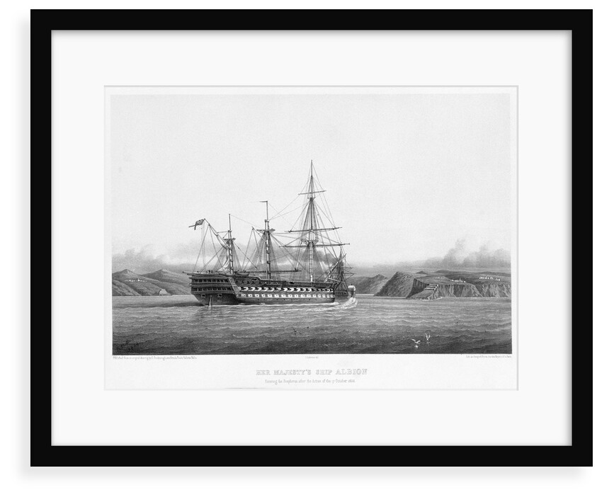 HMS 'Albion' entering the Bosphorus after the action of 17 October 1854 by E. Goodenough