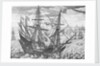 'White Bear' commanded by Thomas Howard and involved in the defeat of the Spanish Armada of 1588 by Claes Jansz Visscher