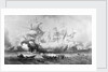 The attack of the 'Vanguard' (commanded by Sir William Winter) on the Spanish Armada, 8 August 1588 by A. Wilmore