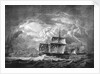 Victory... in the Gale that succeeded the Battle of Trafalgar,  the remains of... Nelson on board by Robert Dodd