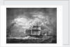 Victory... in the Gale that succeeded the Battle of Trafalgar,  the remains of... Nelson on board by Robert Dodd